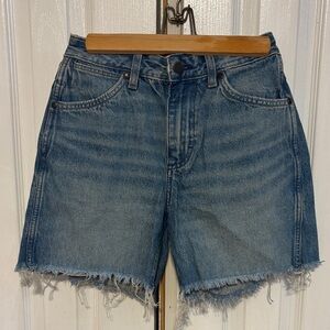 Wrangler Distressed Blue Jean Shorts